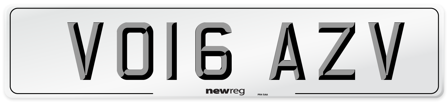 VO16 AZV Number Plate from New Reg